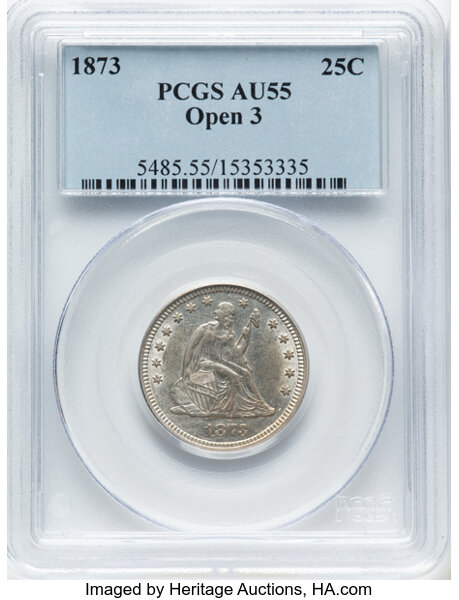 1873 25c No Arrows, Open 3 MS thumbnail 4