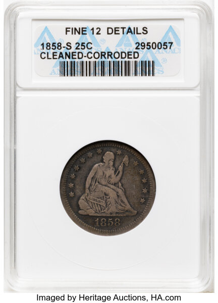 1858-S 25c MS thumbnail 2