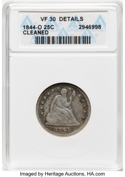 1844-O 25c MS thumbnail 4