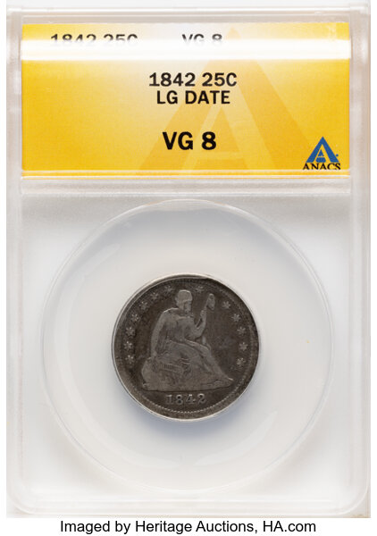 1842 25c Large Date MS thumbnail 4
