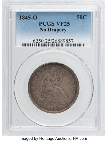 1845-O 50c No Drapery MS thumbnail 3