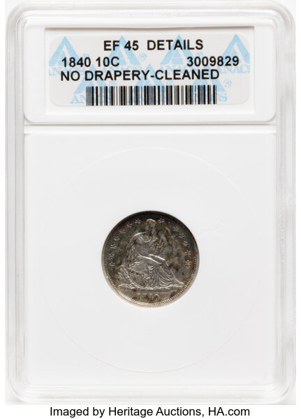 1840 10c No Drapery MS thumbnail 2