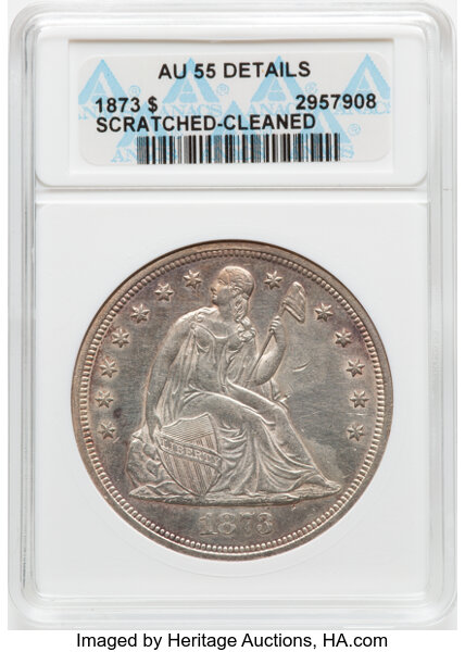 1873 $1  Seated Liberty MS thumbnail 3