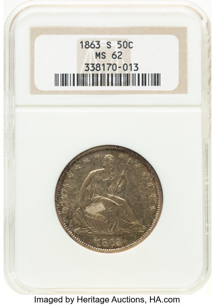 1863-S 50c MS thumbnail 5