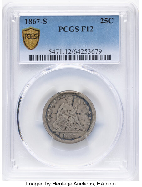 1867-S 25c MS thumbnail 17