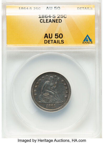 1864-S 25c MS thumbnail 3