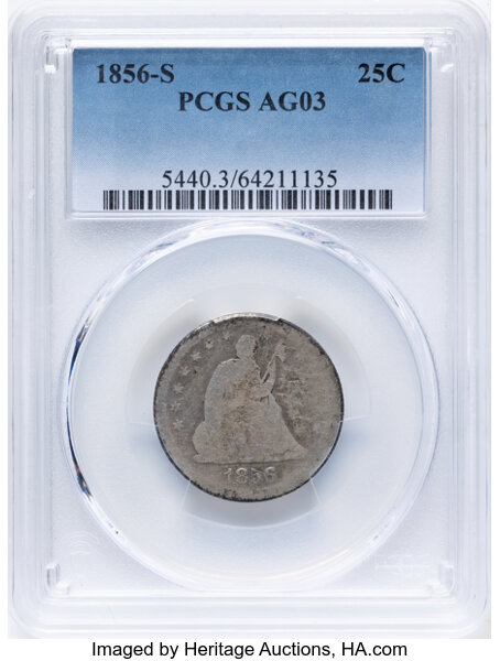 1856-S 25c MS thumbnail 3