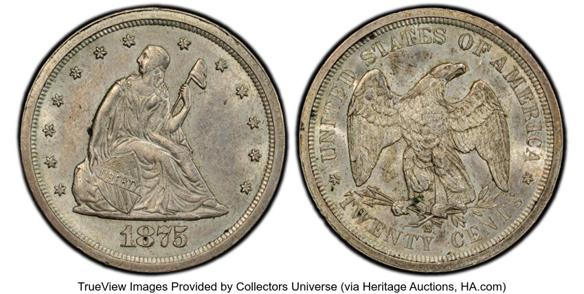1875-S 20c MS PL thumbnail 5