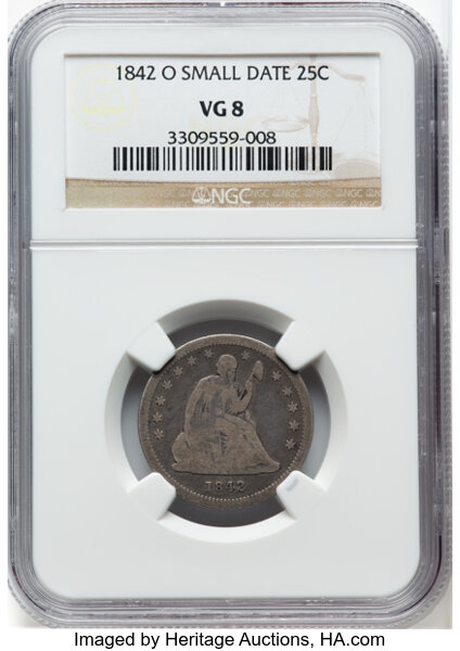 1842-O 25c Small Date MS thumbnail 3