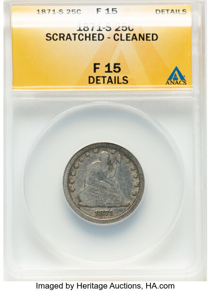 1871-S 25c MS thumbnail 3