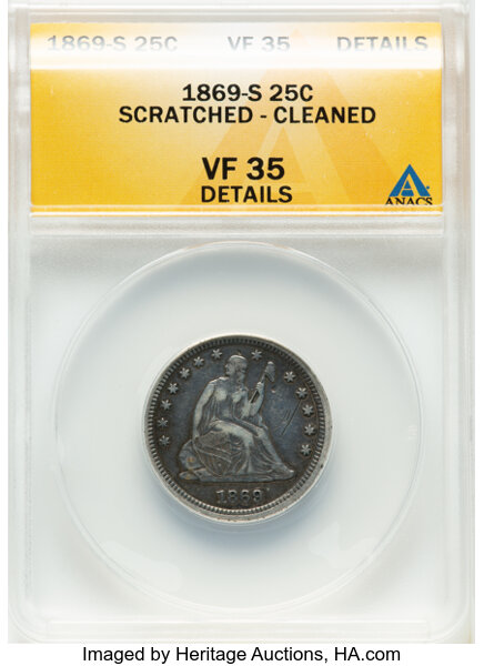 1869-S 25c MS thumbnail 2