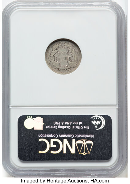 1872 10c Doubled Die Reverse, F-105, FS-801 MS thumbnail 3