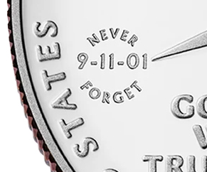 1776~2026-P 50c Enduring Liberty, Never Forget 9-11-01 Privy MS thumbnail 3