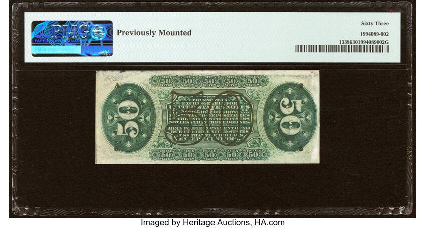  50c Head of General Spinner (Fr. 1338) thumbnail 5