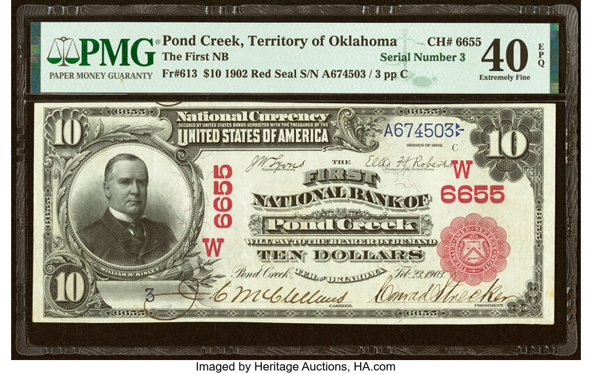 1902 $10  3rd Charter Period, 1st Issue, Red Seal (Fr. 613) thumbnail 7