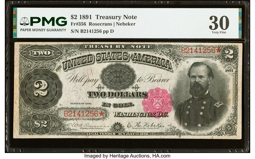 1891 $2  (Fr. 356) thumbnail 2