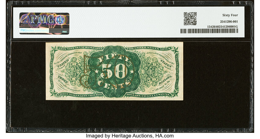  50c Head of General Spinner (Fr. 1342) thumbnail 5