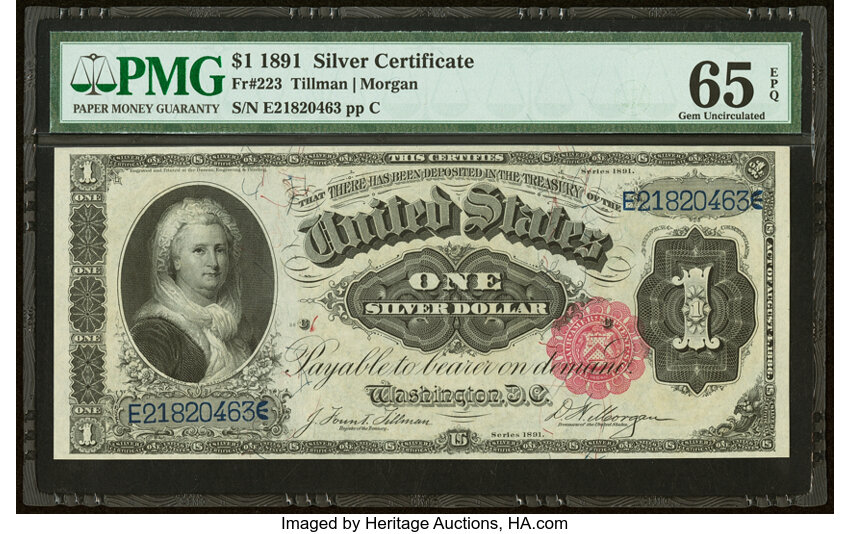 1891 $1  (Fr. 223) thumbnail 2