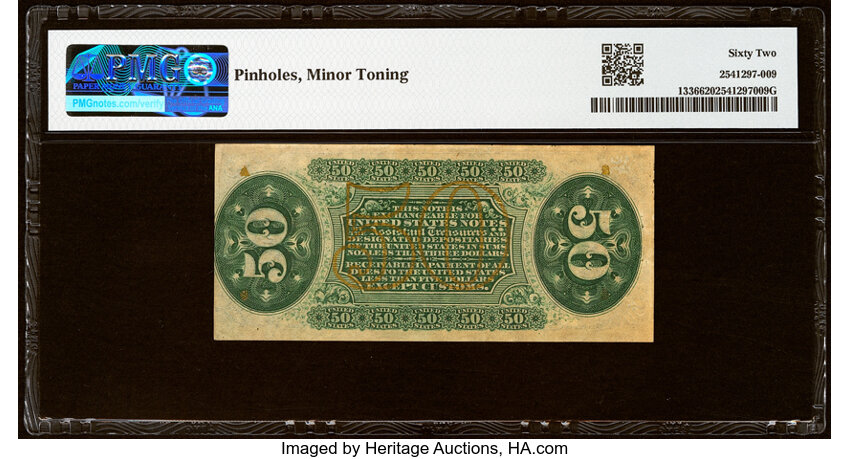  50c Head of General Spinner (Fr. 1336) thumbnail 11