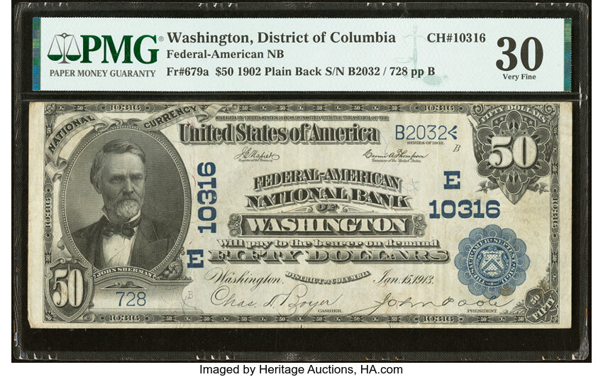1902 $50  3rd Charter Period, 3rd Issue, Plain Back (Fr. 679a) thumbnail 2