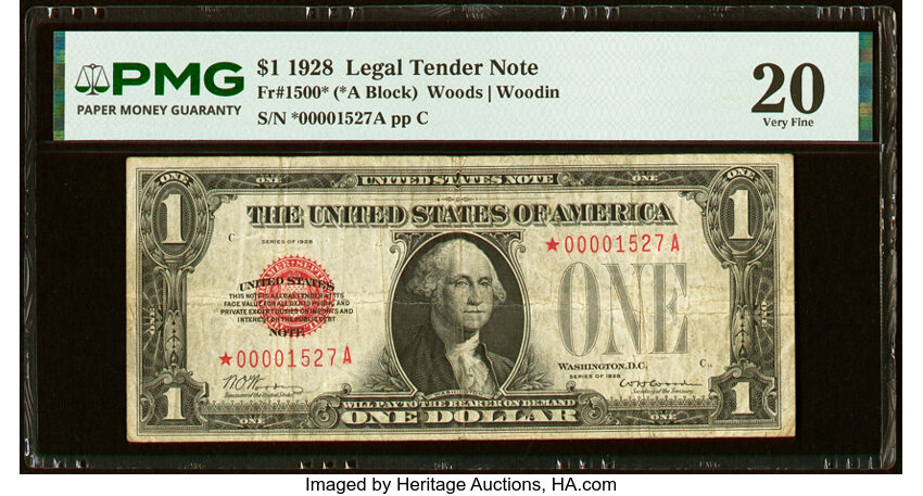 1928 $1  Star Replacement (Fr. 1500*) thumbnail 2