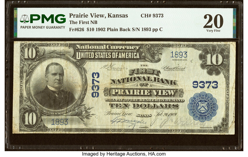 1902 $10  3rd Charter Period, 3rd Issue, Plain Back (Fr. 626) thumbnail 11