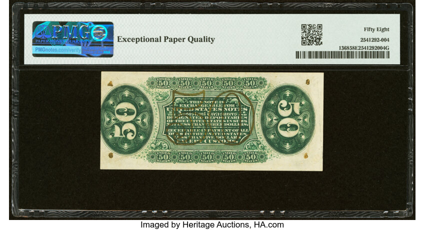  50c Seated Figure of Justice (Fr. 1368) thumbnail 7