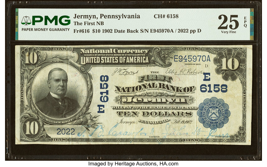 1902 $10  3rd Charter Period, 2nd Issue, Date Back (Fr. 616) thumbnail 6