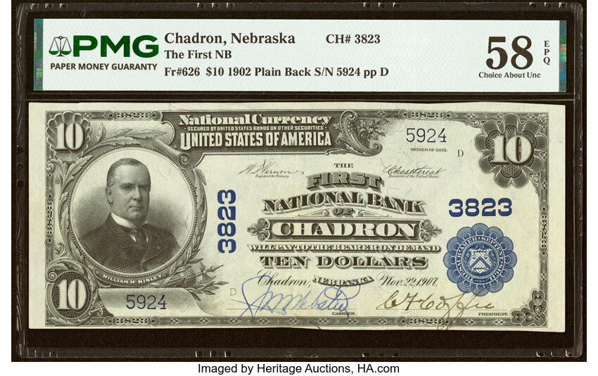 1902 $10  3rd Charter Period, 3rd Issue, Plain Back (Fr. 626) thumbnail 10
