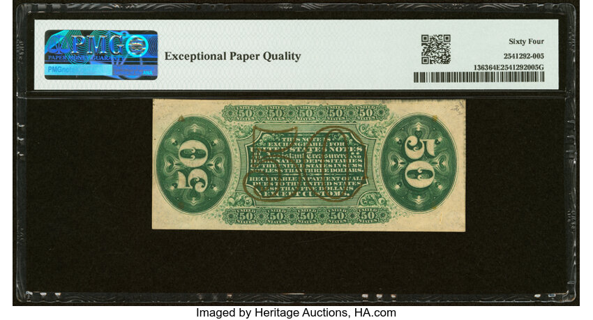  50c Seated Figure of Justice (Fr. 1363) thumbnail 3