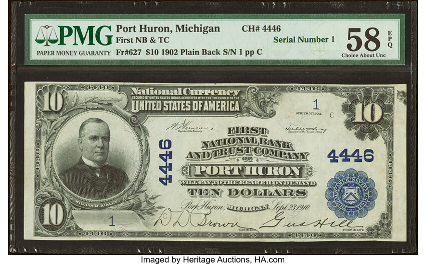 1902 $10  3rd Charter Period, 3rd Issue, Plain Back (Fr. 627) thumbnail 3