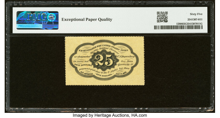  25c Five Stamps Obverse (Fr. 1280) thumbnail 6