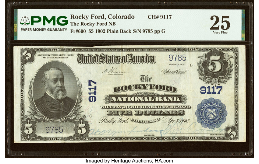 1902 $5  3rd Charter Period, 3rd Issue, Plain Back (Fr. 600) thumbnail 8