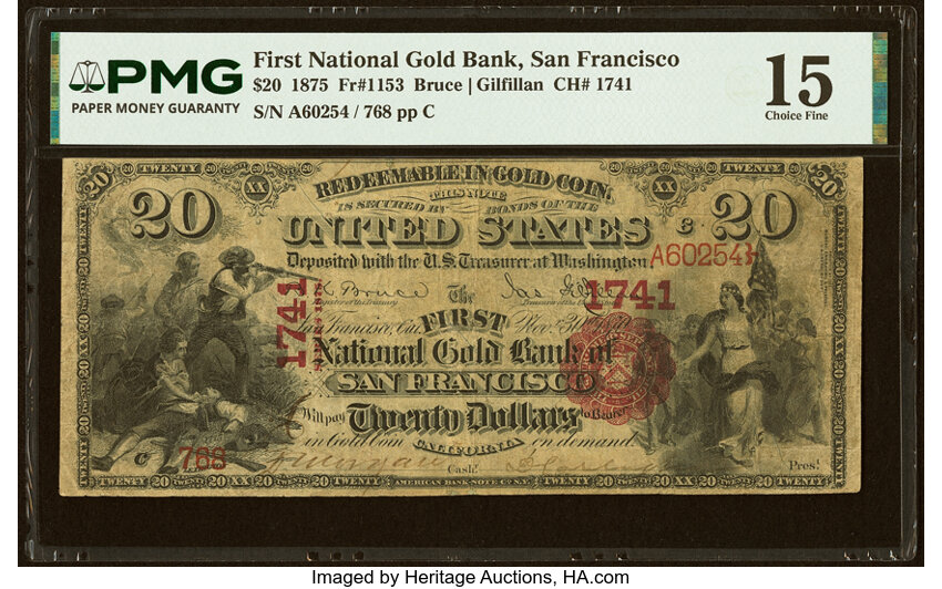 1875 $20  San Francisco (Fr. 1153) thumbnail 2