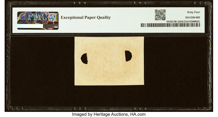 5c Head of George Washington in Bronze Oval Frame (Fr. 1232) CU67 thumbnail 10