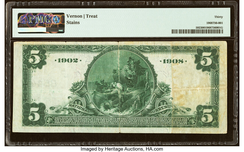 1902 $5  3rd Charter Period, 2nd Issue, Date Back (Fr. 592) thumbnail 19