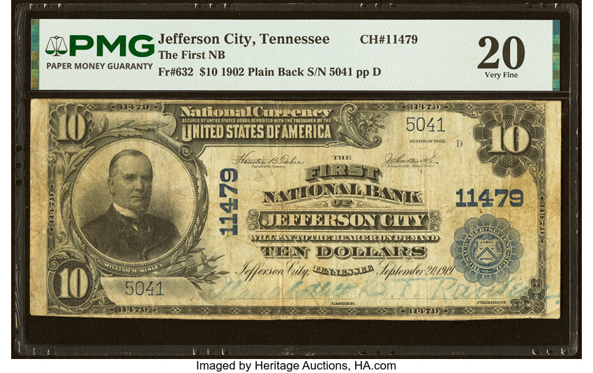 1902 $10  3rd Charter Period, 3rd Issue, Plain Back (Fr. 632) thumbnail 5