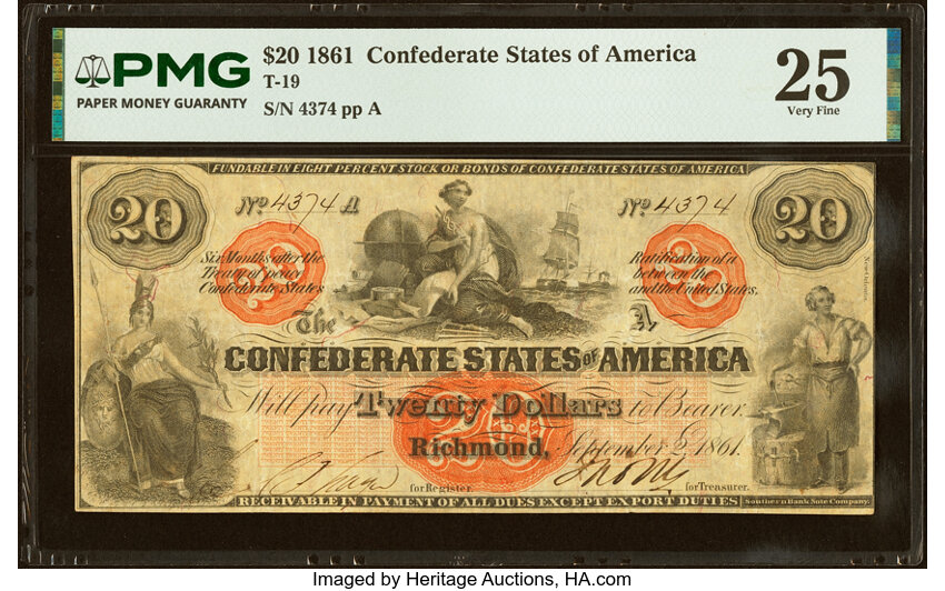 1861 $20  September 2, 1861 (Fr. T19) thumbnail 2