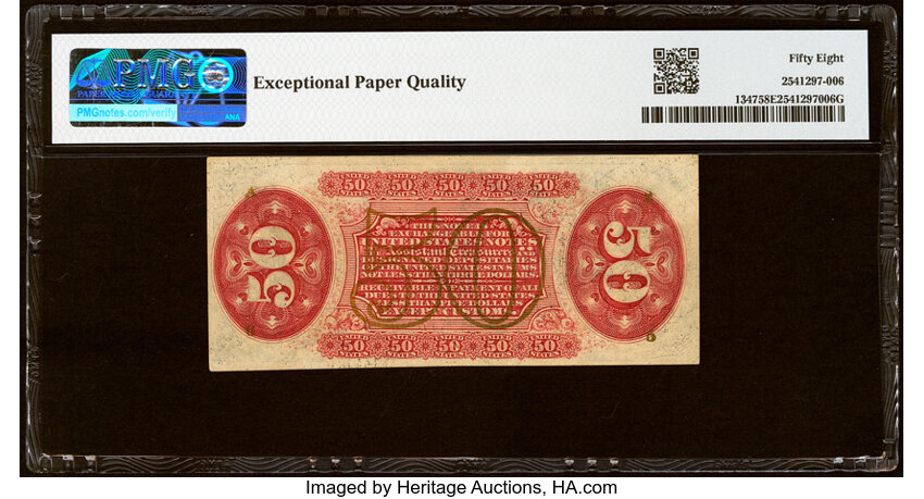  50c Seated Figure of Justice (Fr. 1347) thumbnail 7