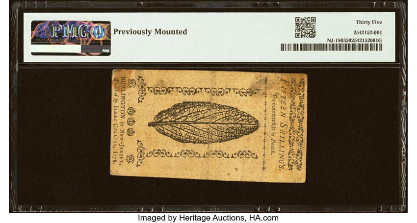 Mar 25, 1776 15s New Jersey (Fr. NJ180) thumbnail 11