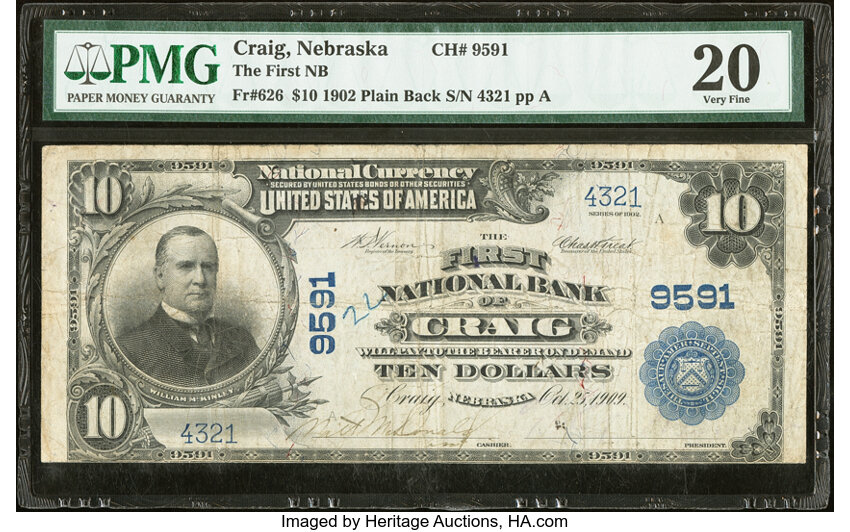 1902 $10  3rd Charter Period, 3rd Issue, Plain Back (Fr. 626) thumbnail 14