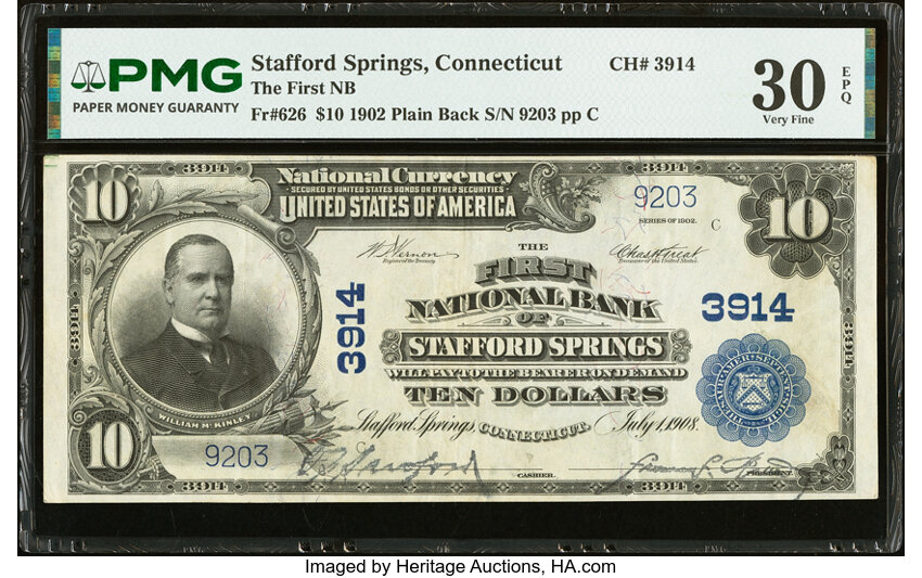 1902 $10  3rd Charter Period, 3rd Issue, Plain Back (Fr. 626) thumbnail 16