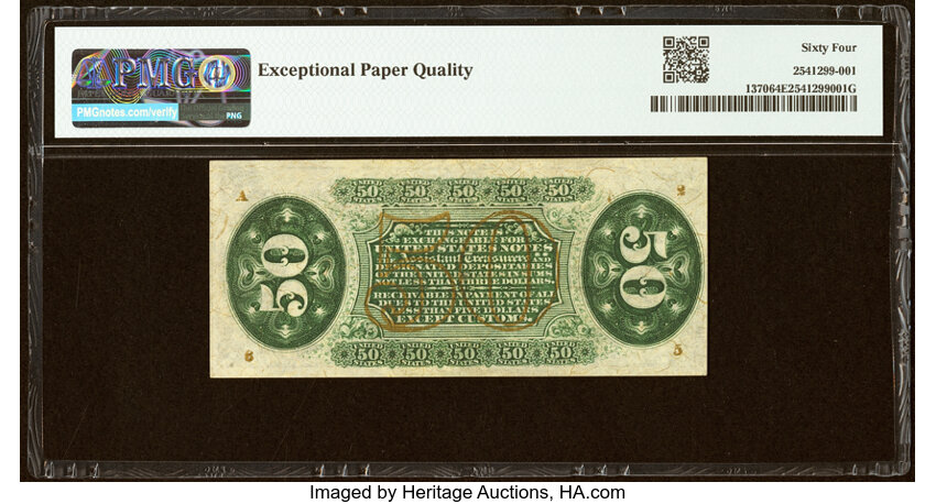  50c Seated Figure of Justice (Fr. 1370) thumbnail 8