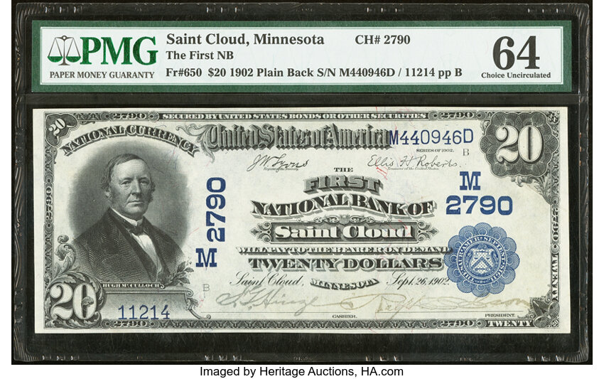 1902 $20  3rd Charter Period, 3rd Issue, Plain Back (Fr. 650) thumbnail 12