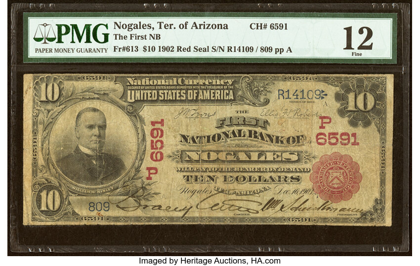 1902 $10  3rd Charter Period, 1st Issue, Red Seal (Fr. 613) thumbnail 8
