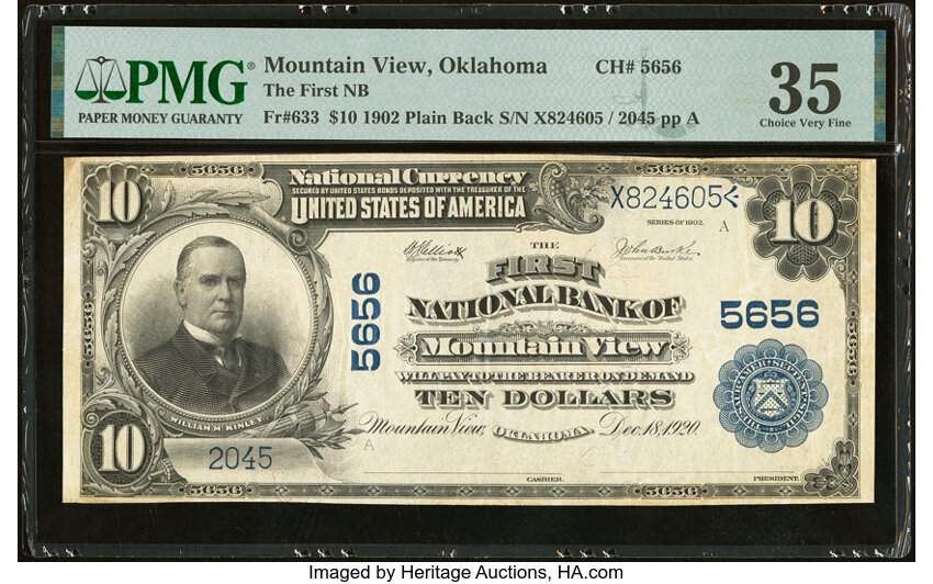 1902 $10  3rd Charter Period, 3rd Issue, Plain Back (Fr. 633) thumbnail 12