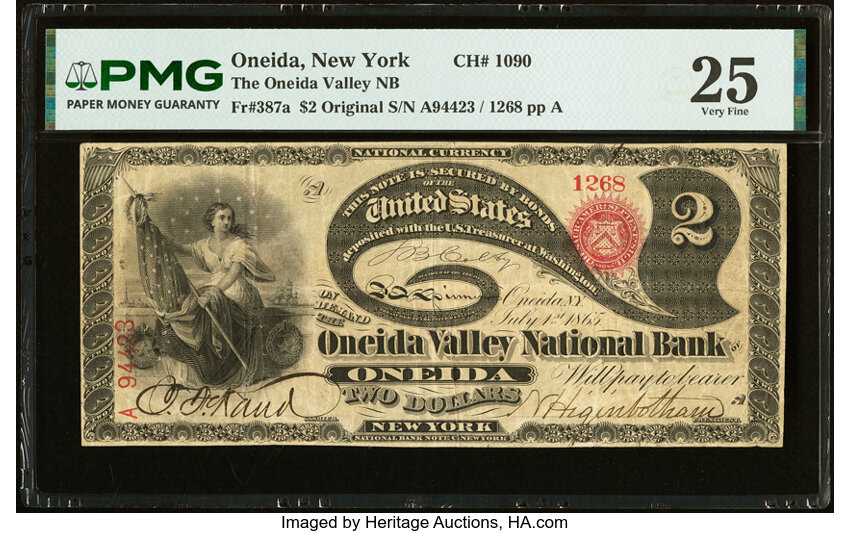 Original $2  1st Charter Period, Seal With Rays (Fr. 387a) thumbnail 18
