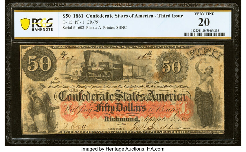 1861 $50  September 2, 1861 (Fr. T15) thumbnail 2