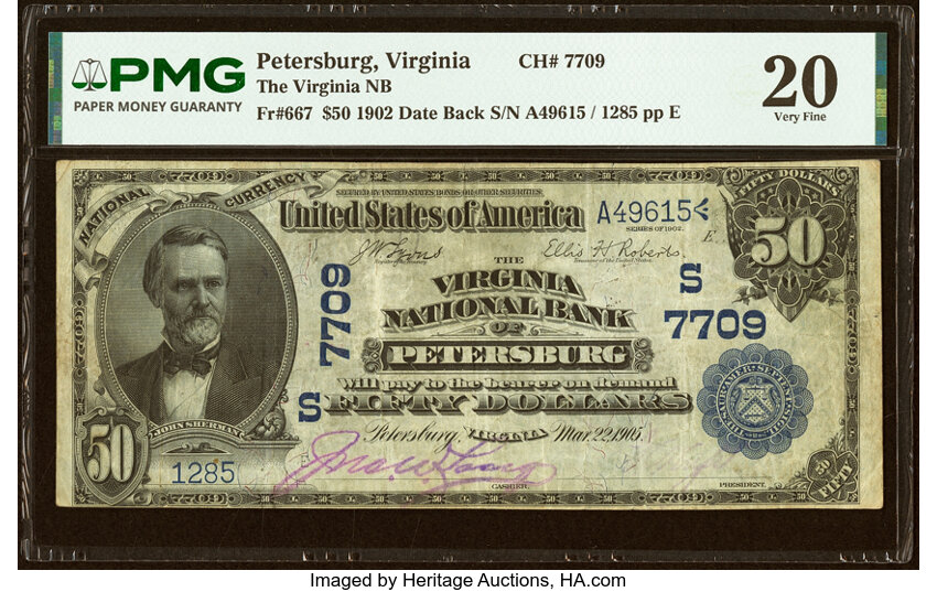 1902 $50  3rd Charter Period, 2nd Issue, Date Back (Fr. 667) thumbnail 3