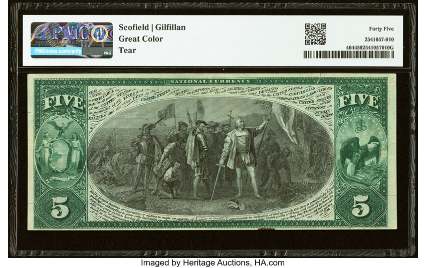 1875 $5  1st Charter Period, Scalloped Seal (Fr. 404) thumbnail 15